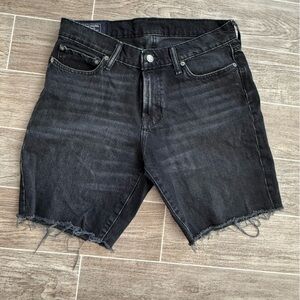 Abercrombie & Fitch distressed Black Denim Shorts